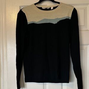 Boss Crewneck Sweater in Black, Cream and Light Blue